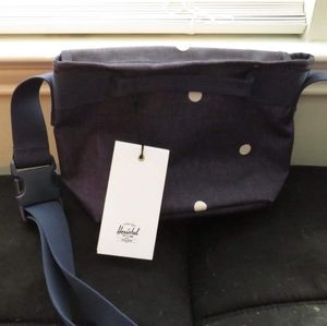 Blue Polka Dot Herschel Messenger Bag